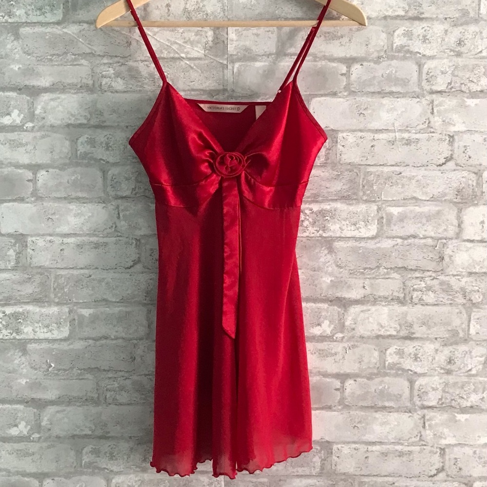 Vintage Victoria’s Secret Red Babydoll Slip